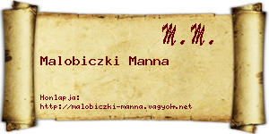 Malobiczki Manna névjegykártya